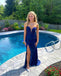 Elegant Blue Mermaid Side Slit Long Party Prom Dresses To Impress,Evening Dress,13503