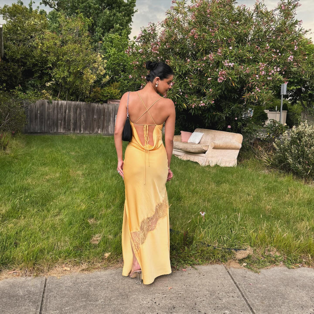 Sexy Yellow Mermaid Long Party Prom Dresses To Impress,Evening Dress,13557