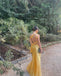 Sexy Yellow Mermaid One Shoulder Long Party Prom Dresses To Impress,Evening Dress,13551