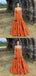 Pretty Orange A-line Spaghetti Straps Long Party Prom Dresses To Impress,Evening Dress,13480