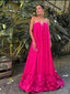 Simple A-line Hot Pink Maxi Long Party Prom Dresses To Impress,Evening Dress,13389