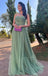 Elegant Green A-line Sweetheart Maxi Long Party Prom Dresses,Evening Dress,13281