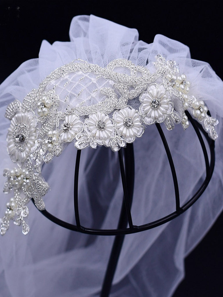 Elegant Handmade Exquisite Long Bridal Veil, VS91