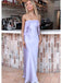 Light Purple Sheath Strapless Maxi Long Party Prom Dresses,Evening Dress,13291