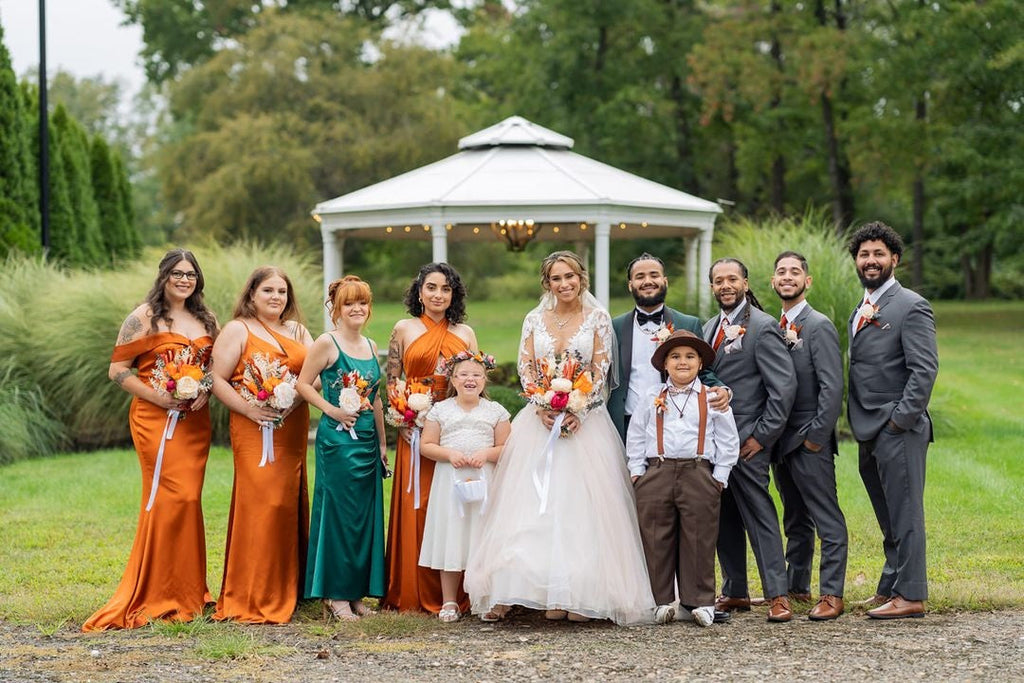 Mismatched Burnt Orange Mermaid Maxi Long Bridesmaid Dresses For Wedding,WG1566