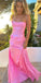 Popular Pink Spaghetti Straps Maxi Long Party Prom Dresses, Evening Dress,13180