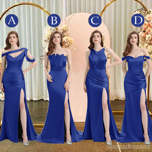 Mismatched Royal Blue Mermaid Cheap Bridesmaid Dresses Online, WG1085