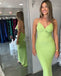 Sexy Green Spaghetti Straps Maxi Long Party Prom Dresses, Evening Dress,13144