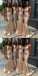 Sexy Mermaid Spaghetti Straps V-neck Maxi Long Bridesmaid Dresses,WG1510