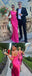 Sexy Sheath Hot Pink One Shoulder Maxi Long Party Prom Dresses,Evening Dress,13259
