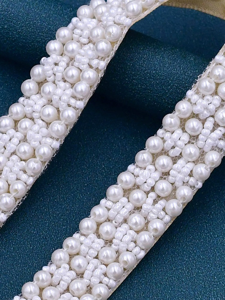 Simple Elegant Pearl Handmade Brides Sash For Wedding,S204