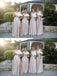 Simple One Shoulder A-line Side Slit Maxi Long Wedding Guest Bridesmaid Dresses,WG1535