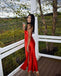 Simple Red Sheath Maxi Long Party Prom Dresses, Evening Dress,13228