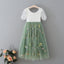 Sweet Green A-line Long Flower Girl Dresses, Cute Little Girl Dresses, FG101