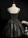 Black Spaghetti Straps Short Homecoming Dresses,Cheap Short Prom Dresses,CM887