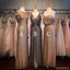 Charming Popular Sequin Mismatched Long Wedding Bridesmaid Dresses, WG327