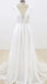 Elegant Unique V Neck Cheap Beach Wedding Dresses Online, WD374