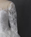 Long Sleeve Lace Off Shoulder Tulle Wedding Dresses, Custom Made Long Wedding Gown, Cheap Wedding Gowns, WD201