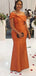Newest Orange Mermaid Cheap Long Bridesmaid Dresses,WG1444