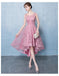 Pink Lace Scoop High Low Cheap Homecoming Dresses Online, CM694