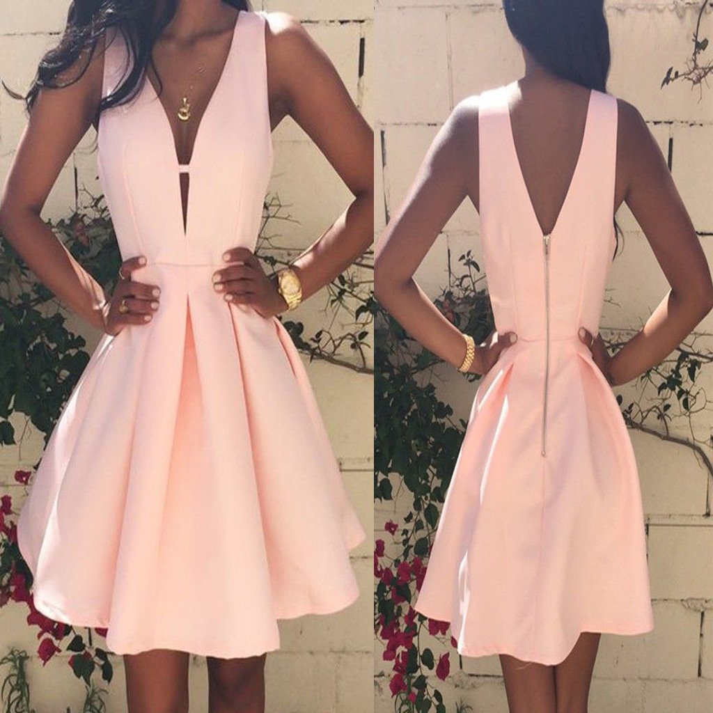 Popular peach pink simple elegant tight freshman homecoming prom gown dress,BD0095