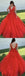 Red A-line V-neck Cheap Long Prom Dresses, Evening Party Dresses,12694