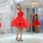 Red Halter Beaded Cheap Homecoming Dresses Online, Cheap Short Prom Dresses, CM804