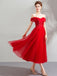 Red Off Shoulder Short Homecoming Dresses,Cheap Short Prom Dresses,CM910