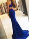 Royal Blue Sexy Split Mermaid Evening Prom Dresses, Sexy Party Prom Dresses, Custom Long Prom Dresses, Cheap Formal Prom Dresses, 17139