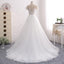 See Through Short Sleeve A Line Lace Wedding Bridal Dresses, Custom Made Wedding Dresses, Affordable Wedding Bridal Gowns, WD241