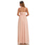 Simple Pink A-line Halter Cheap Chiffon Long Bridesmaid Dresses,WG1420