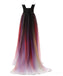 Simple Strapless Chiffon Ombre Long Evening Prom Dresses, Custom Cheap Sweet 16 Dresses, 18395