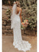 Spaghetti Straps Lace Mermaid Wedding Dresses Online, Cheap Beach Bridal Dresses, WD477