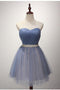 Strapless Sweetheart Two Colors Tulle Homecoming Prom Dresses, Affordable Short Party Prom Sweet 16 Dresses, Perfect Homecoming Cocktail Dresses, CM356