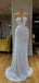 Unique Ivory Mermaid Deep V-neck Cheap Long Prom Dresses,12813